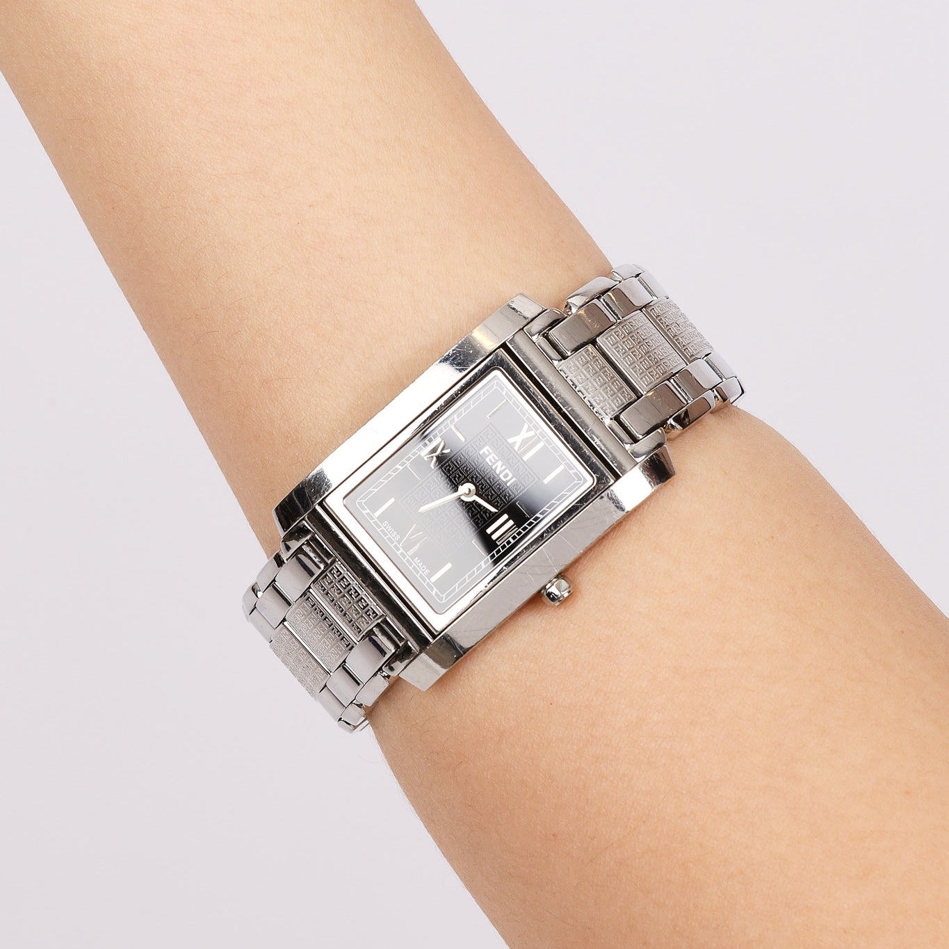 Fendi Stainless Steel Square Watch