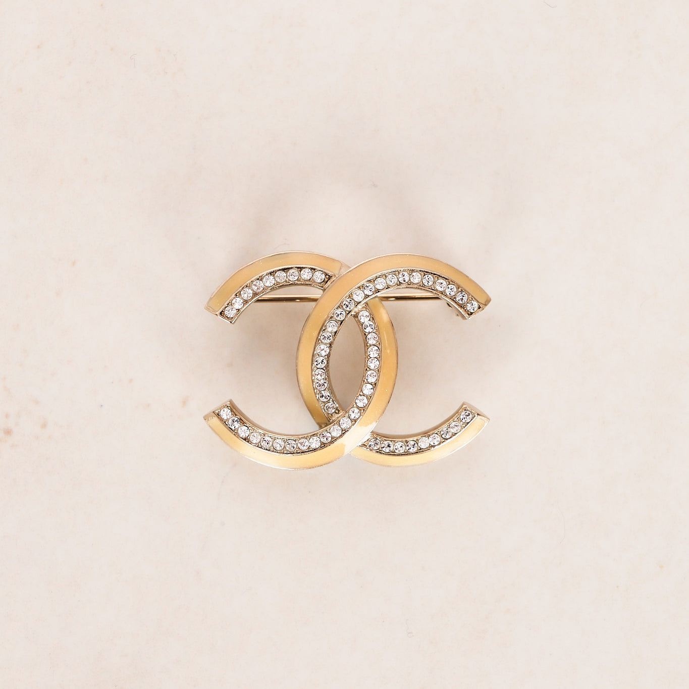 Chanel 2011 CC Enamel Crystal Brooch