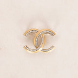 Chanel 2011 CC Enamel Crystal Brooch