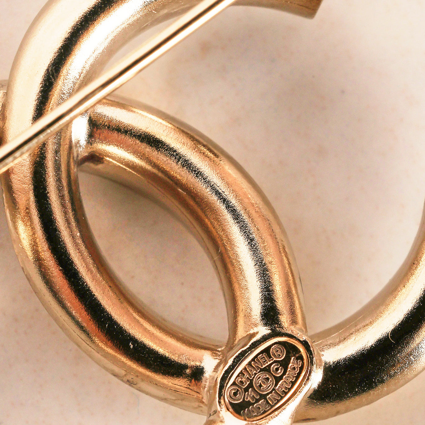 Chanel 2011 CC Enamel Crystal Brooch
