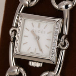 Gucci Stainless Steel Diamond Bezel 116.5 Horsebit Watch 19mm