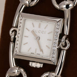 Gucci Stainless Steel Diamond Bezel 116.5 Horsebit Watch 19mm