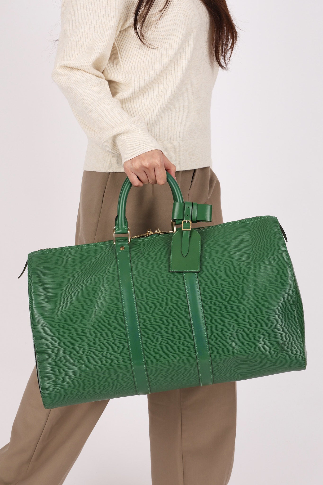 Louis Vuitton Epi Keepall 45 Green