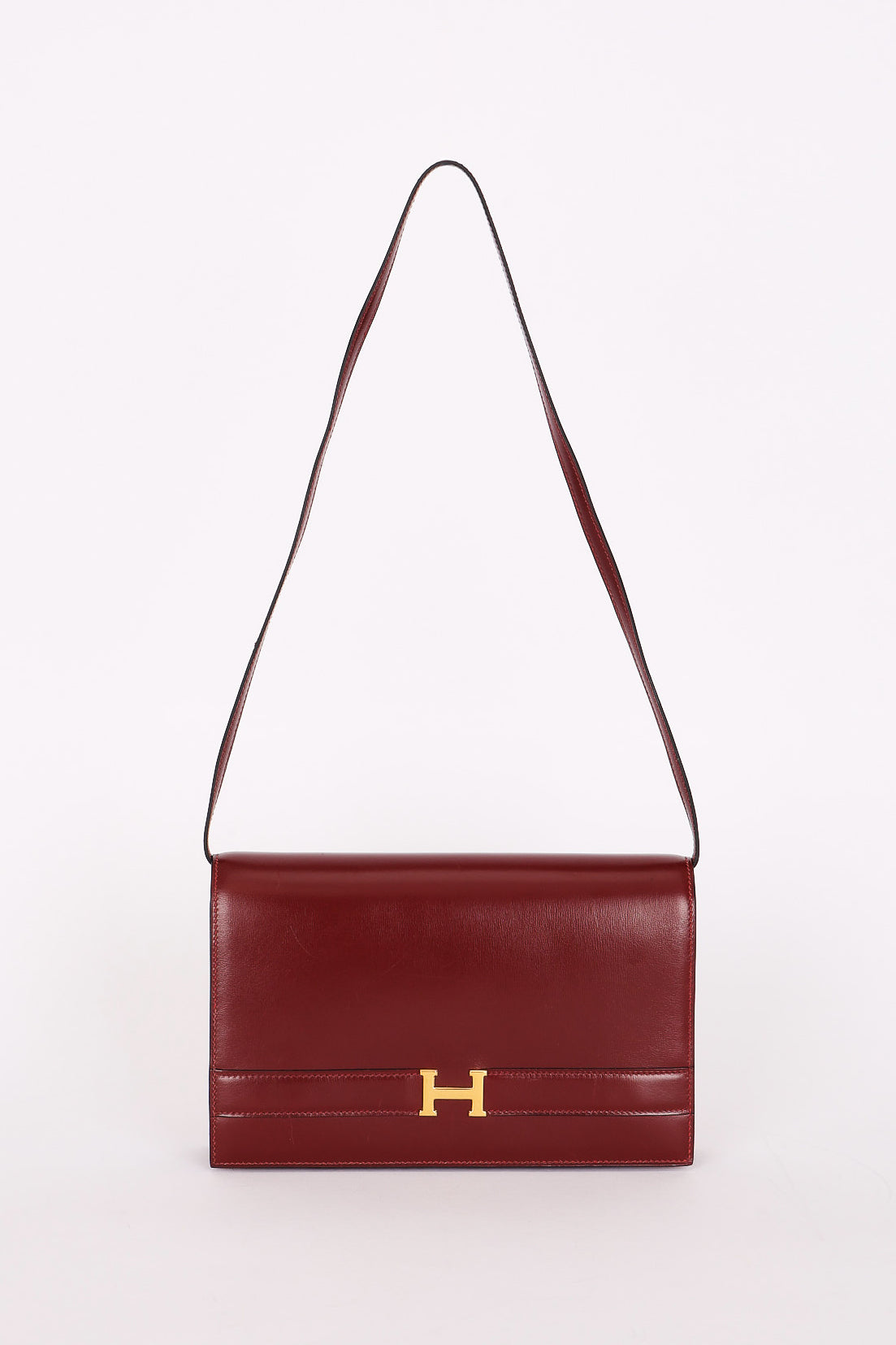 Hermès Annie Shoulder Bag Rouge H Box GHW 1984