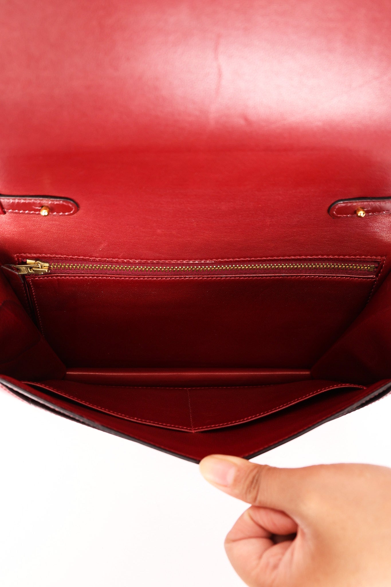 Hermès Annie Shoulder Bag Rouge H Box GHW 1984