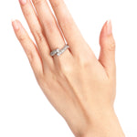 Pt900 Platinum and Diamond Crossover Ring, Size US 6 - Drop 53