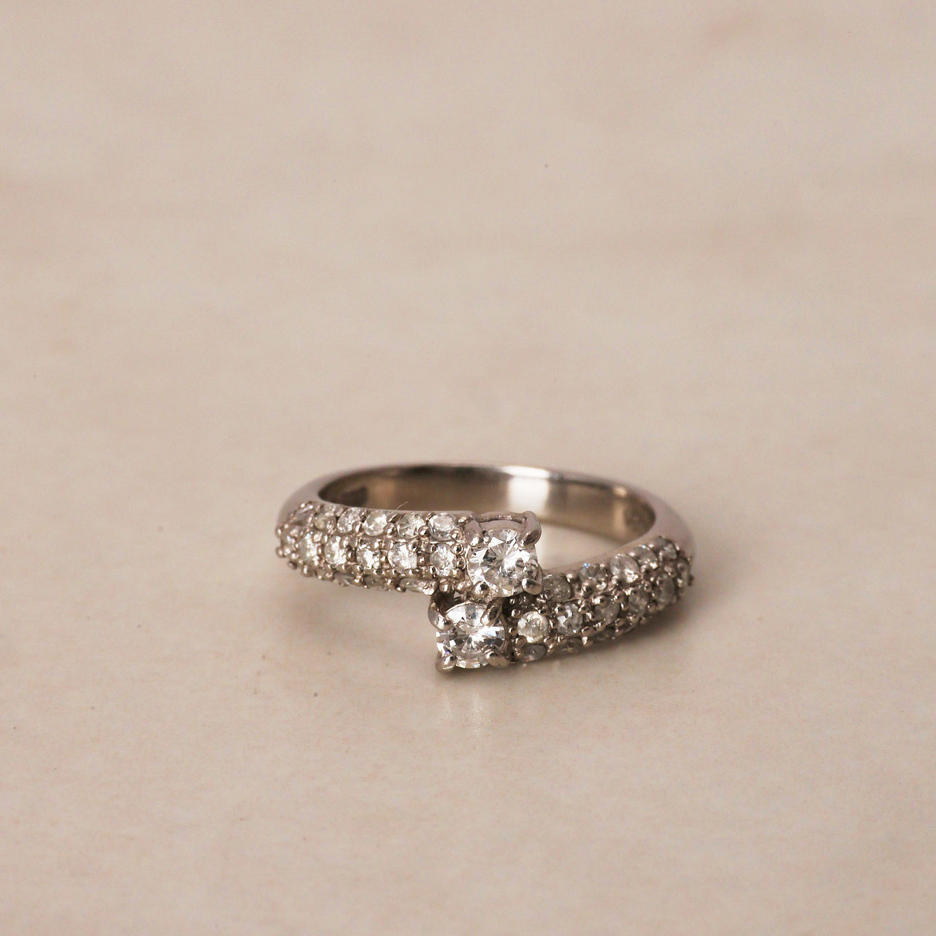 18K Stainless Steel Diamond Ring