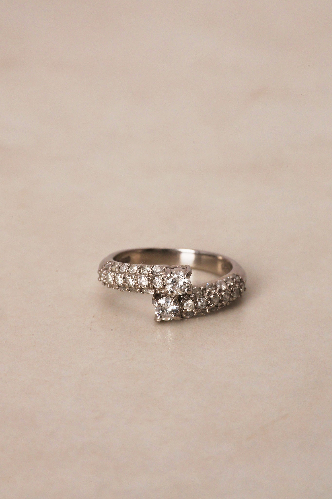 18K Stainless Steel Diamond Ring