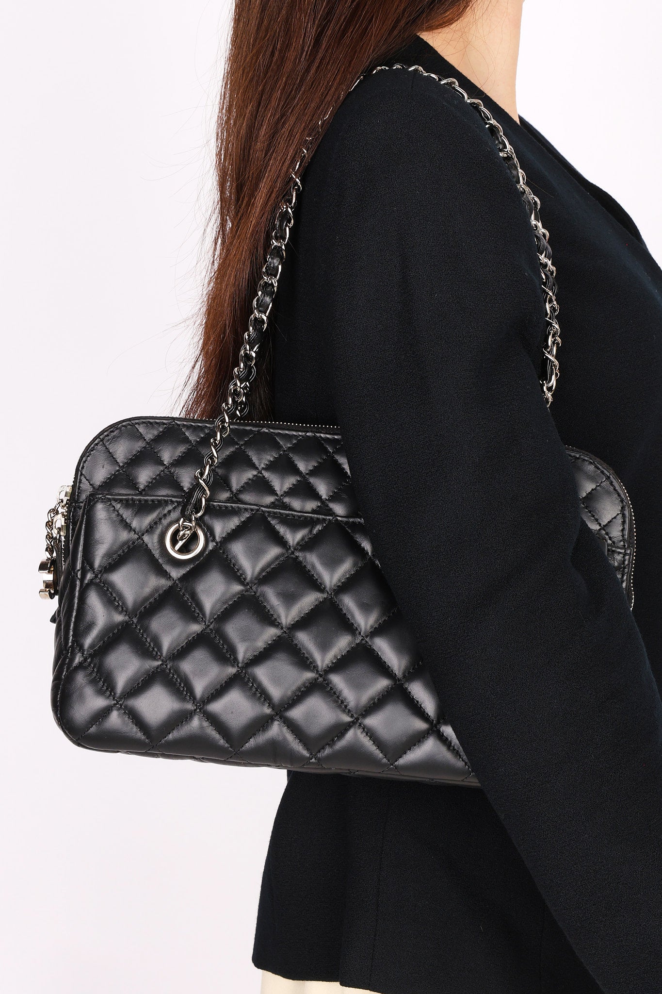 Chanel In The Business Camera Bag Black Lambskin 2011 SHW