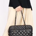 Chanel In The Business Camera Bag Black Lambskin 2011 SHW