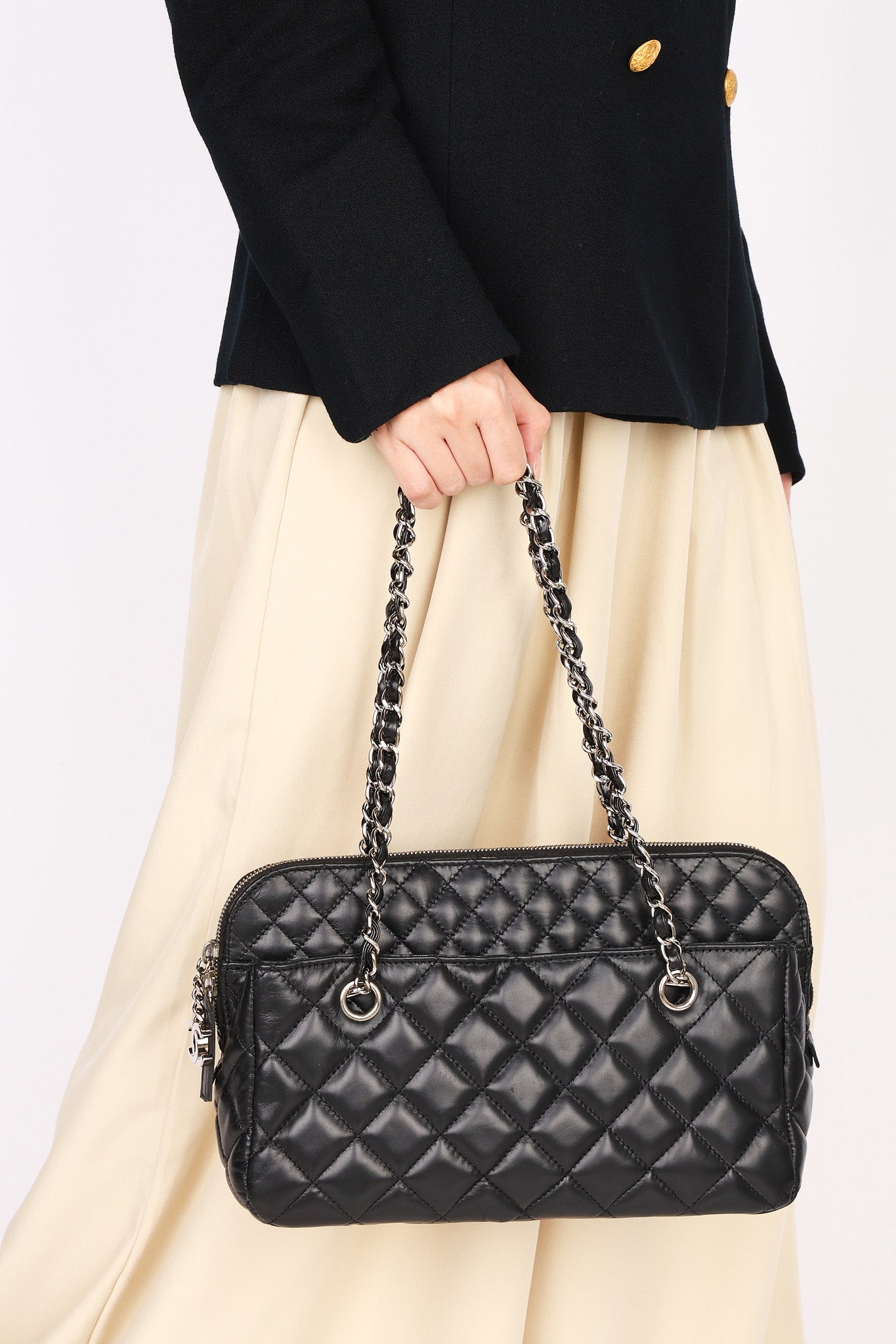 Chanel In The Business Camera Bag Black Lambskin 2011 SHW