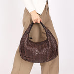 Bottega Veneta Small Intrecciato Hobo Dark Brown
