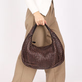 Bottega Veneta Small Intrecciato Hobo Dark Brown