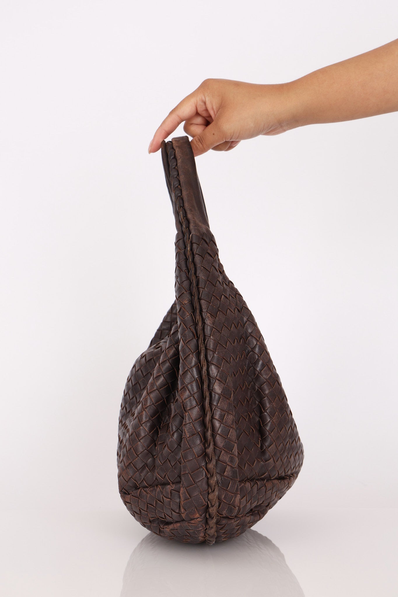 Bottega Veneta Small Intrecciato Hobo Brown