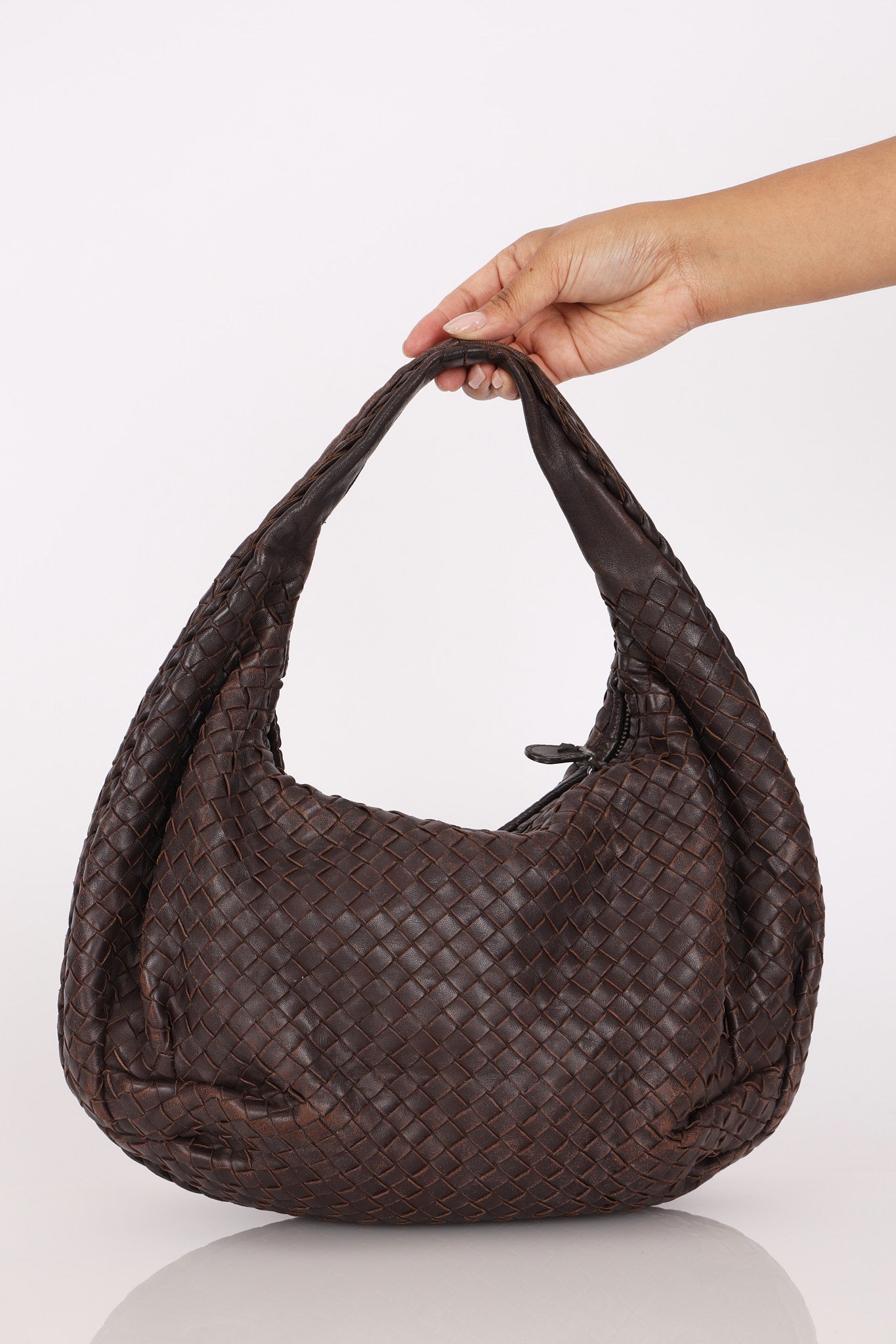 Bottega Veneta Small Intrecciato Hobo Brown