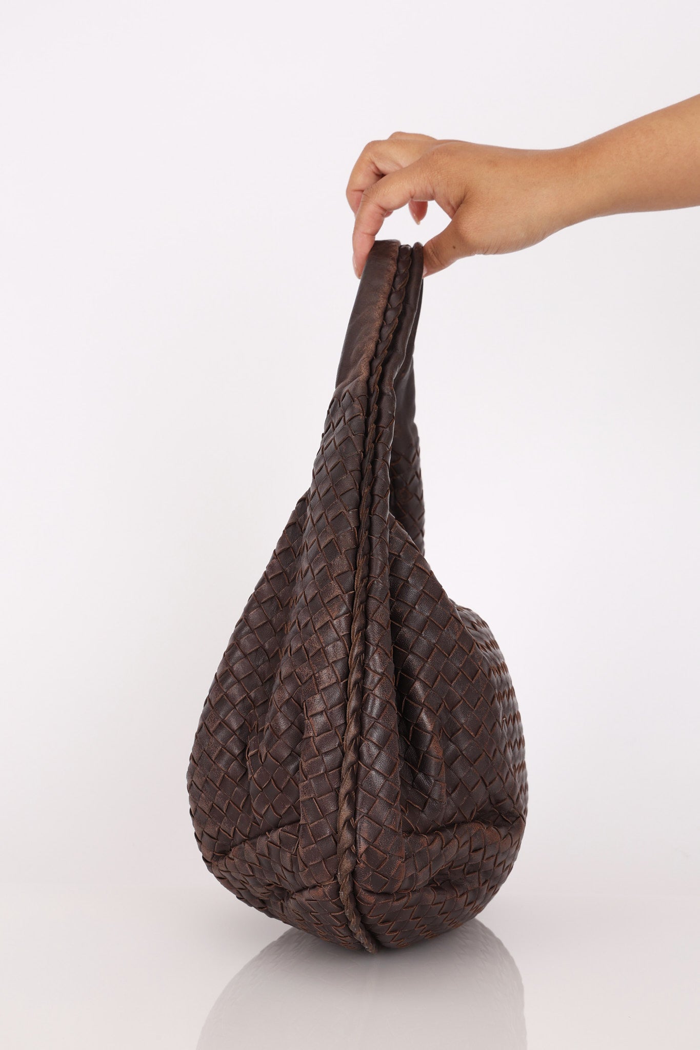 Bottega Veneta Small Intrecciato Hobo Brown