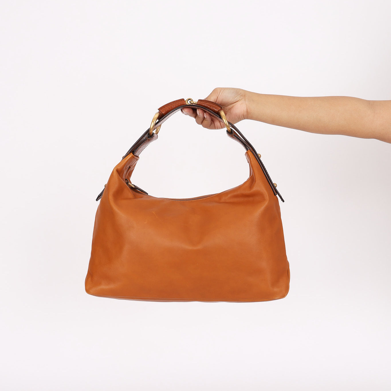 Gucci Leather Horsebit Pouch Shoulder Bag
