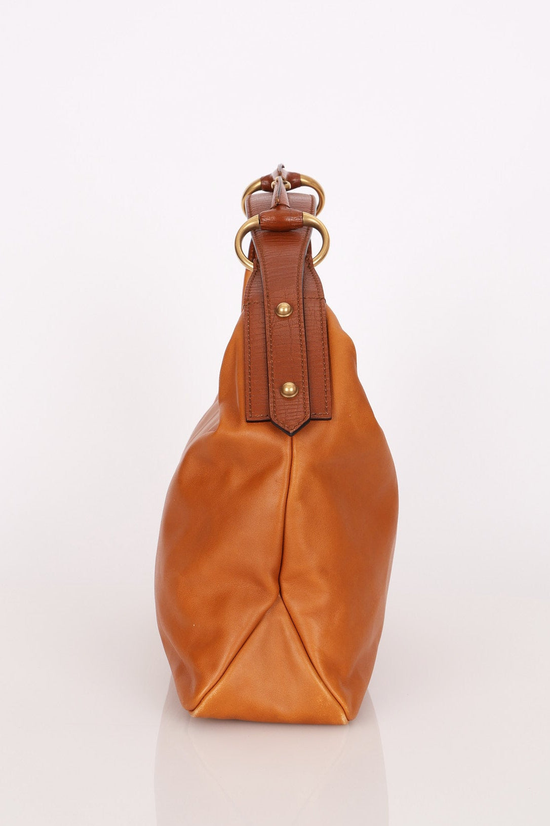 Gucci Leather Horsebit Pouch Shoulder Bag