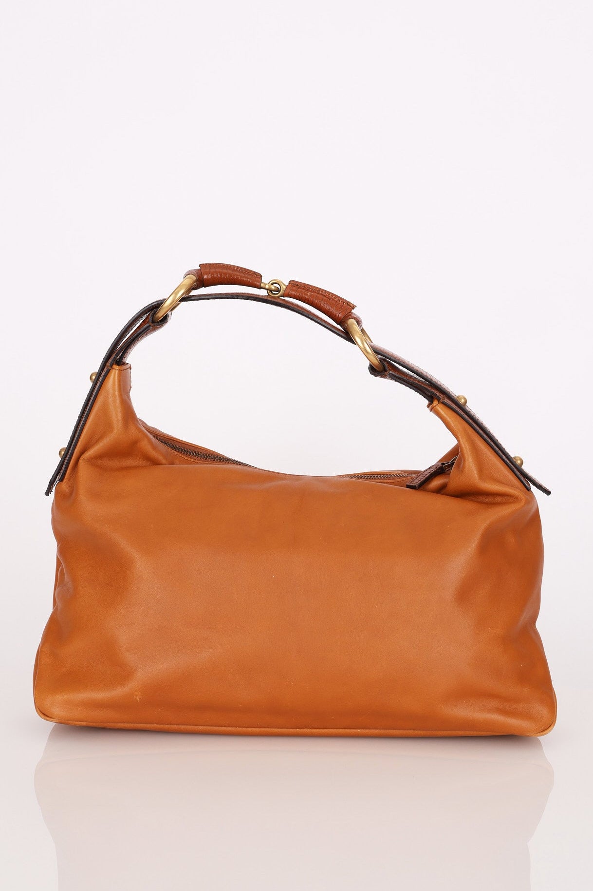 Gucci Leather Horsebit Pouch Shoulder Bag