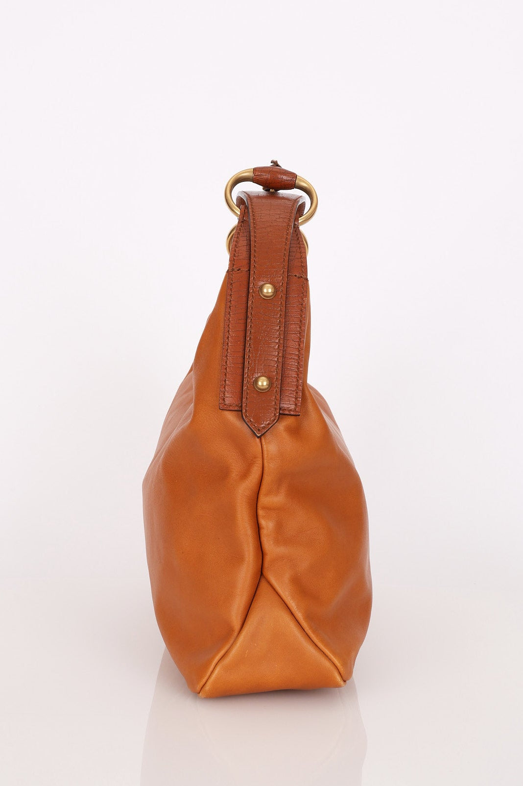 Gucci Leather Horsebit Pouch Shoulder Bag
