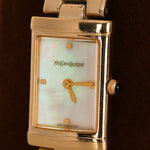Saint Laurent Gold Pearl Watch