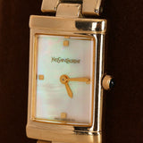 Saint Laurent Gold Pearl Watch