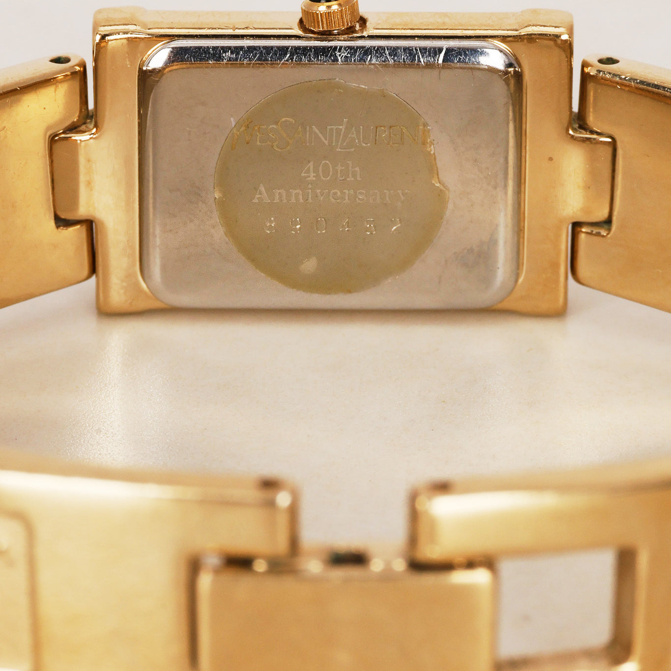Saint Laurent Gold Pearl Watch