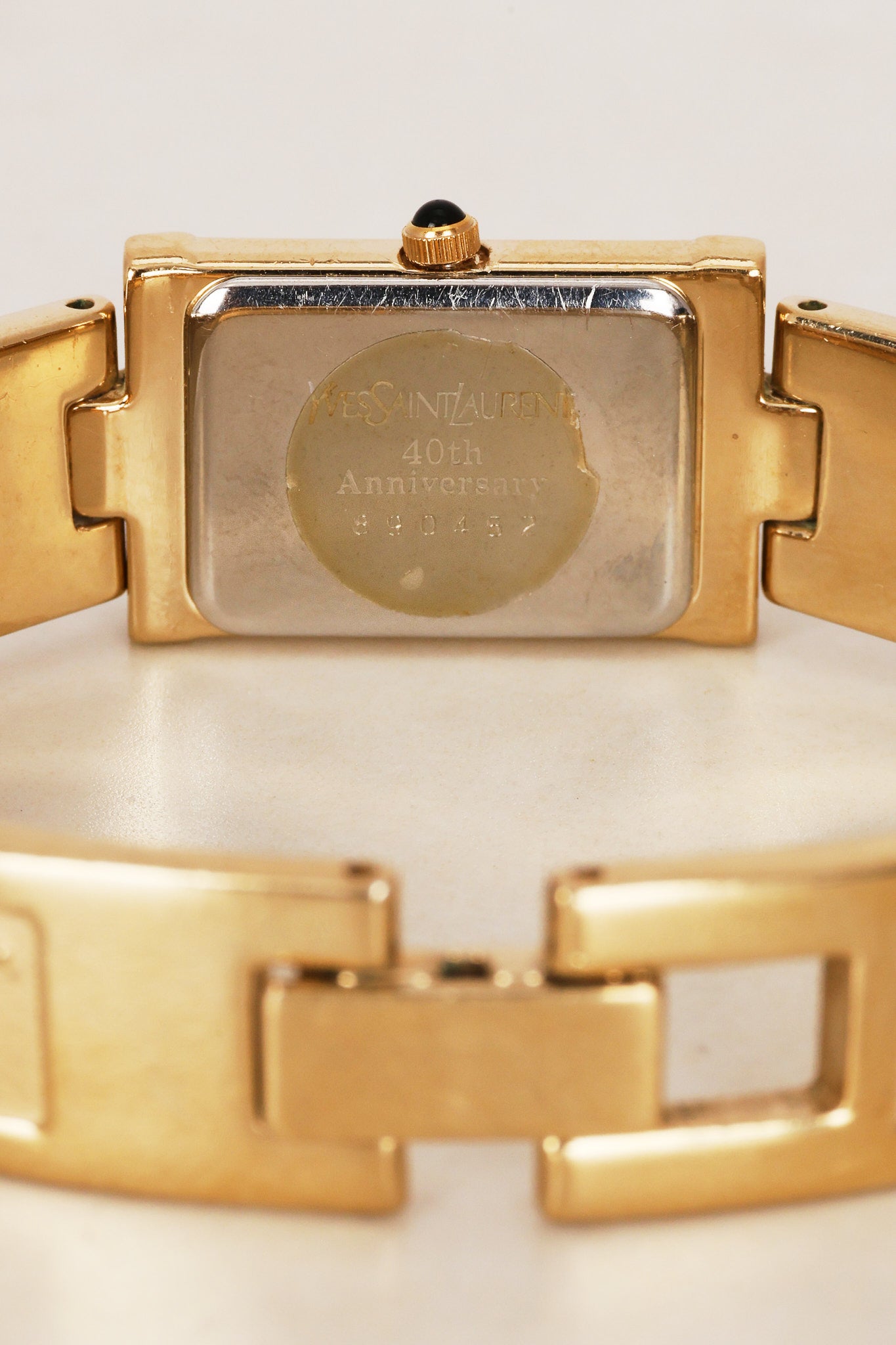 Saint Laurent Gold Pearl Watch