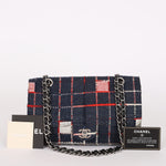 Limited Edition Chanel Woven Check Single Flap SHW