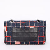 Limited Edition Chanel Woven Check Single Flap 2014 SHW