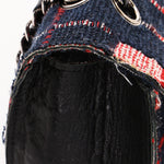 Limited Edition Chanel Woven Check Single Flap 2014 SHW