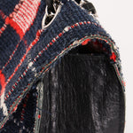 Limited Edition Chanel Woven Check Single Flap 2014 SHW