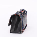 Limited Edition Chanel Woven Check Single Flap 2014 SHW