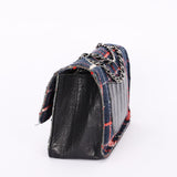 Limited Edition Chanel Woven Check Single Flap 2014 SHW