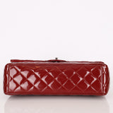 Chanel Maxi Classic Double Flap Ruby Red Patent SHW