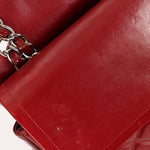 Chanel Maxi Classic Double Flap Ruby Red Patent SHW