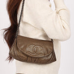 Chanel Half Moon Wallet on Chain Metallic Bronze DSHW