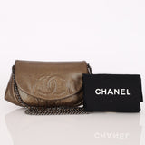 Chanel Half Moon Wallet on Chain Metallic Bronze DSHW