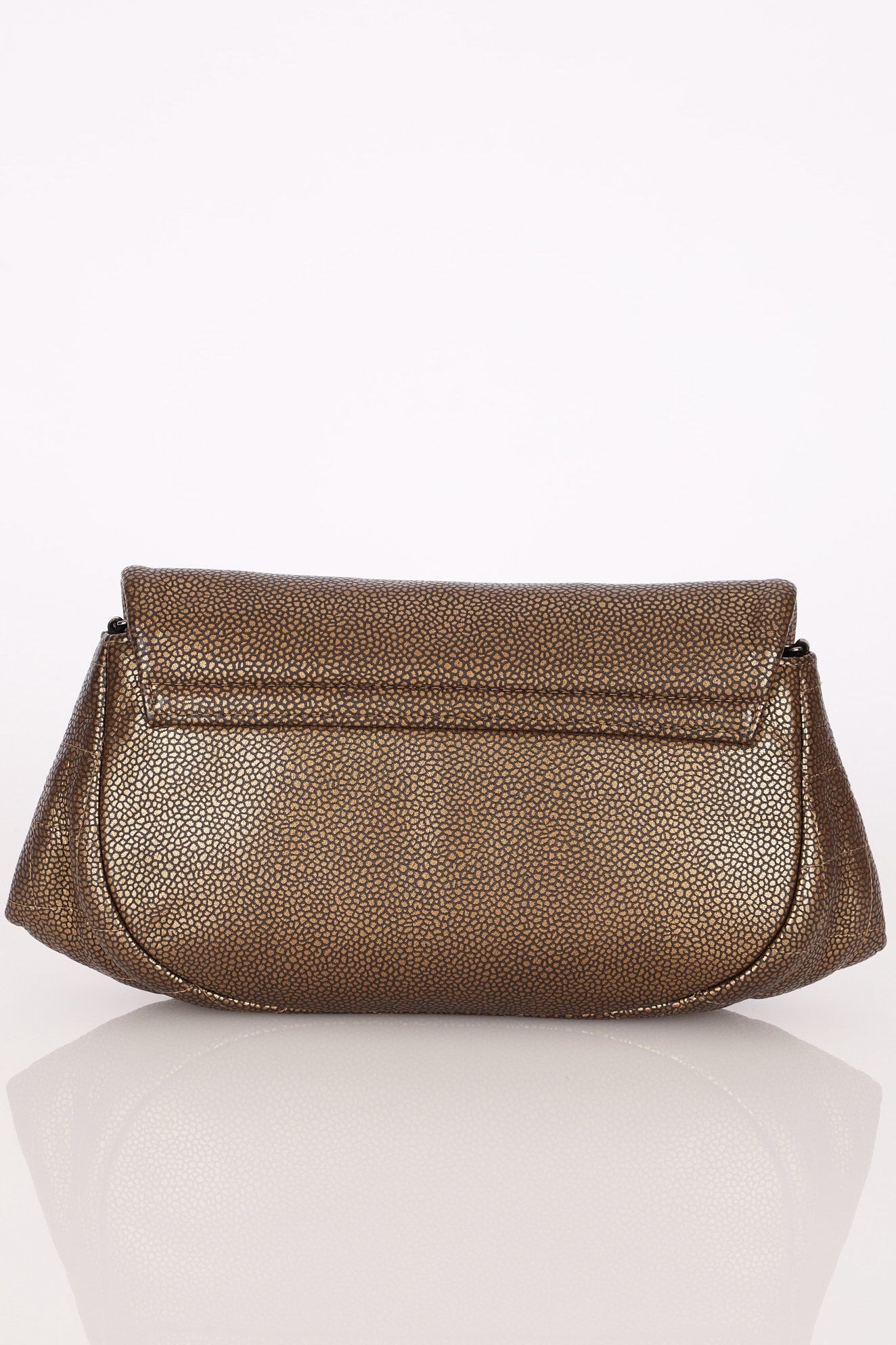 Chanel Half Moon Wallet on Chain Metallic Bronze DSHW