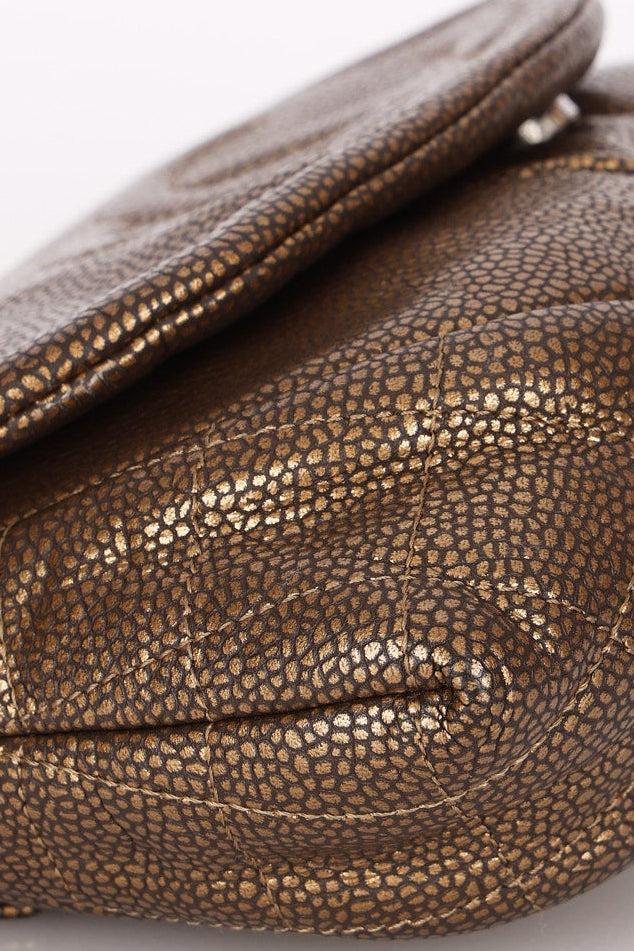 Chanel Half Moon Wallet on Chain Metallic Bronze DSHW