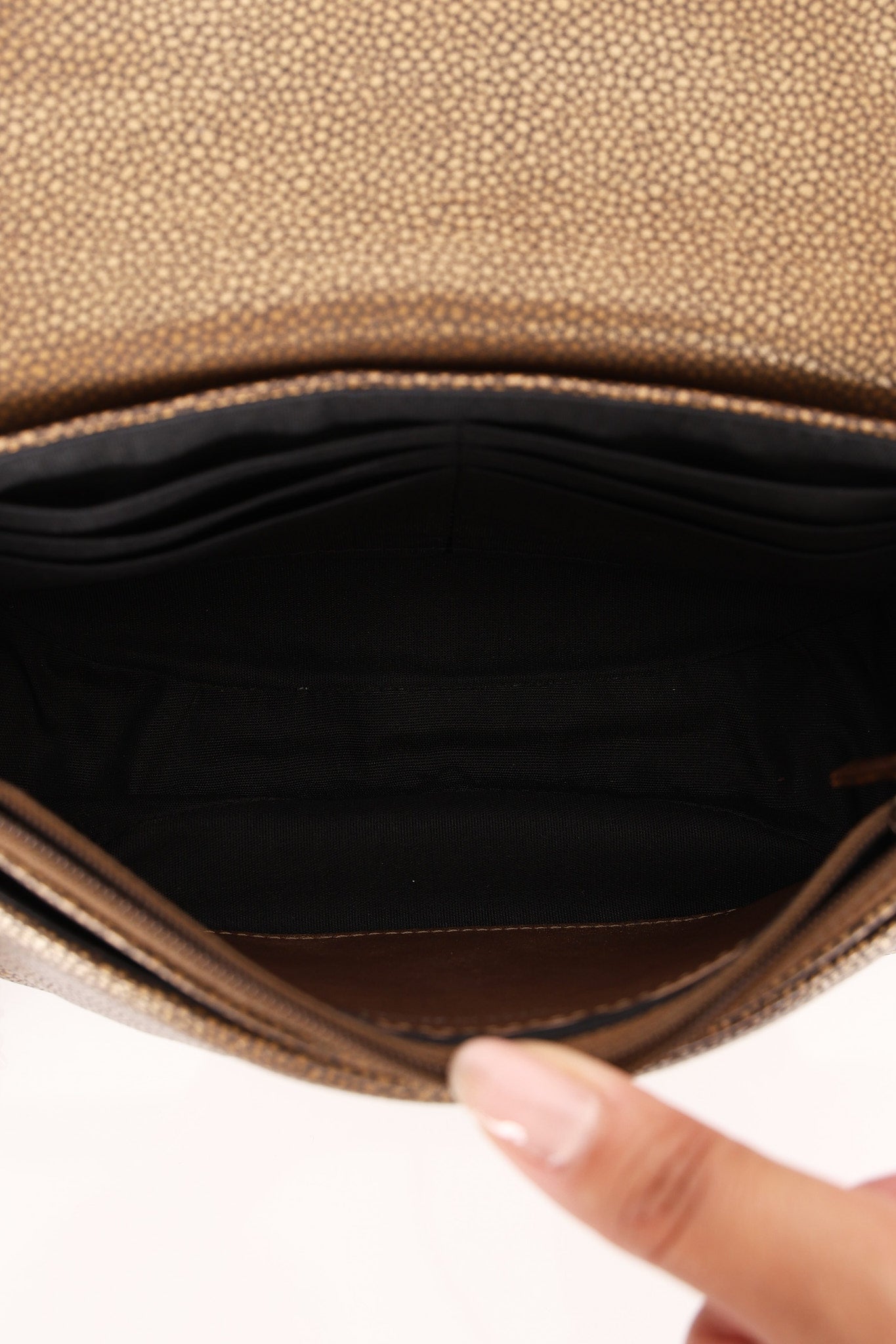 Chanel Half Moon Wallet on Chain Metallic Bronze DSHW