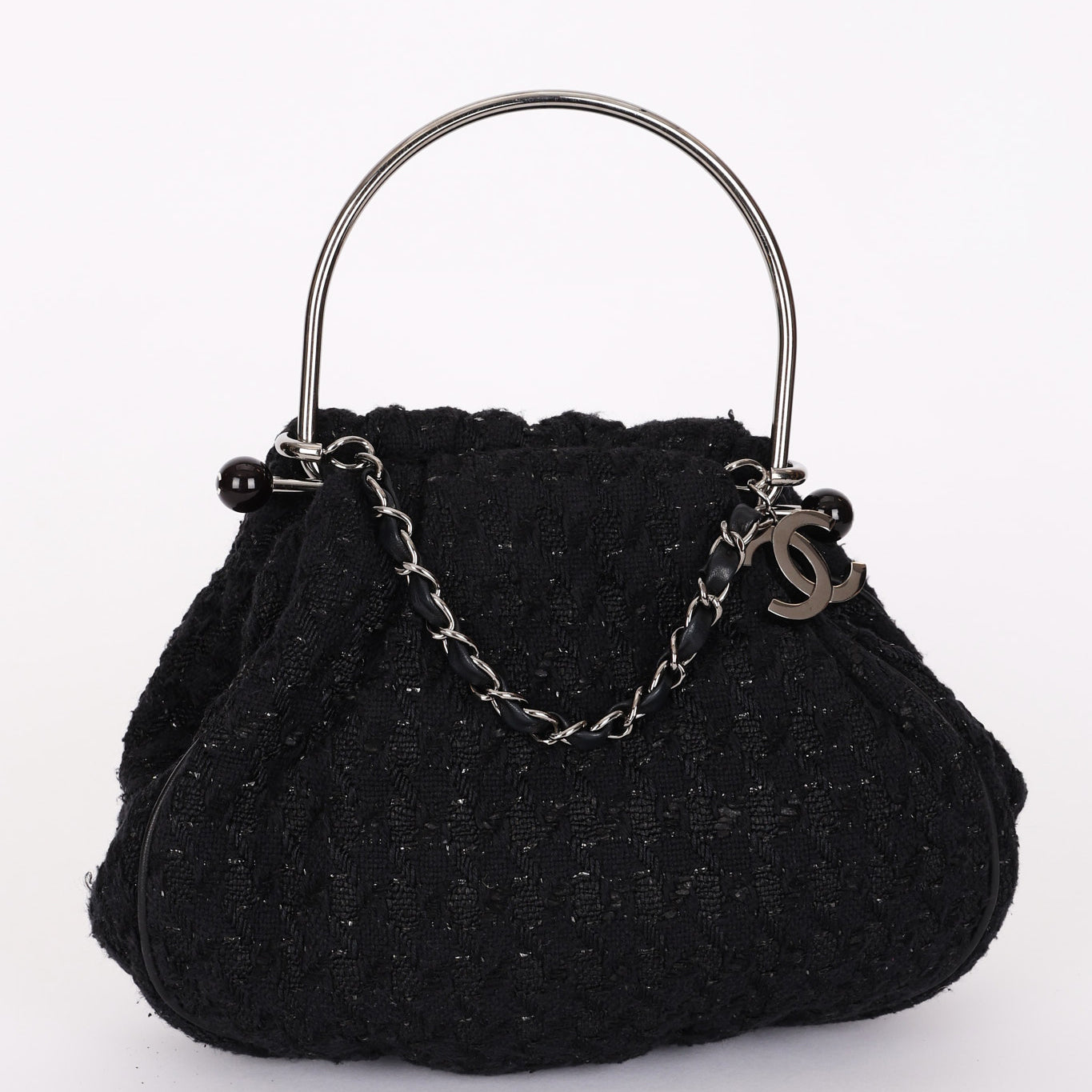 Chanel Tweed Boucle Knitting Bag SHW