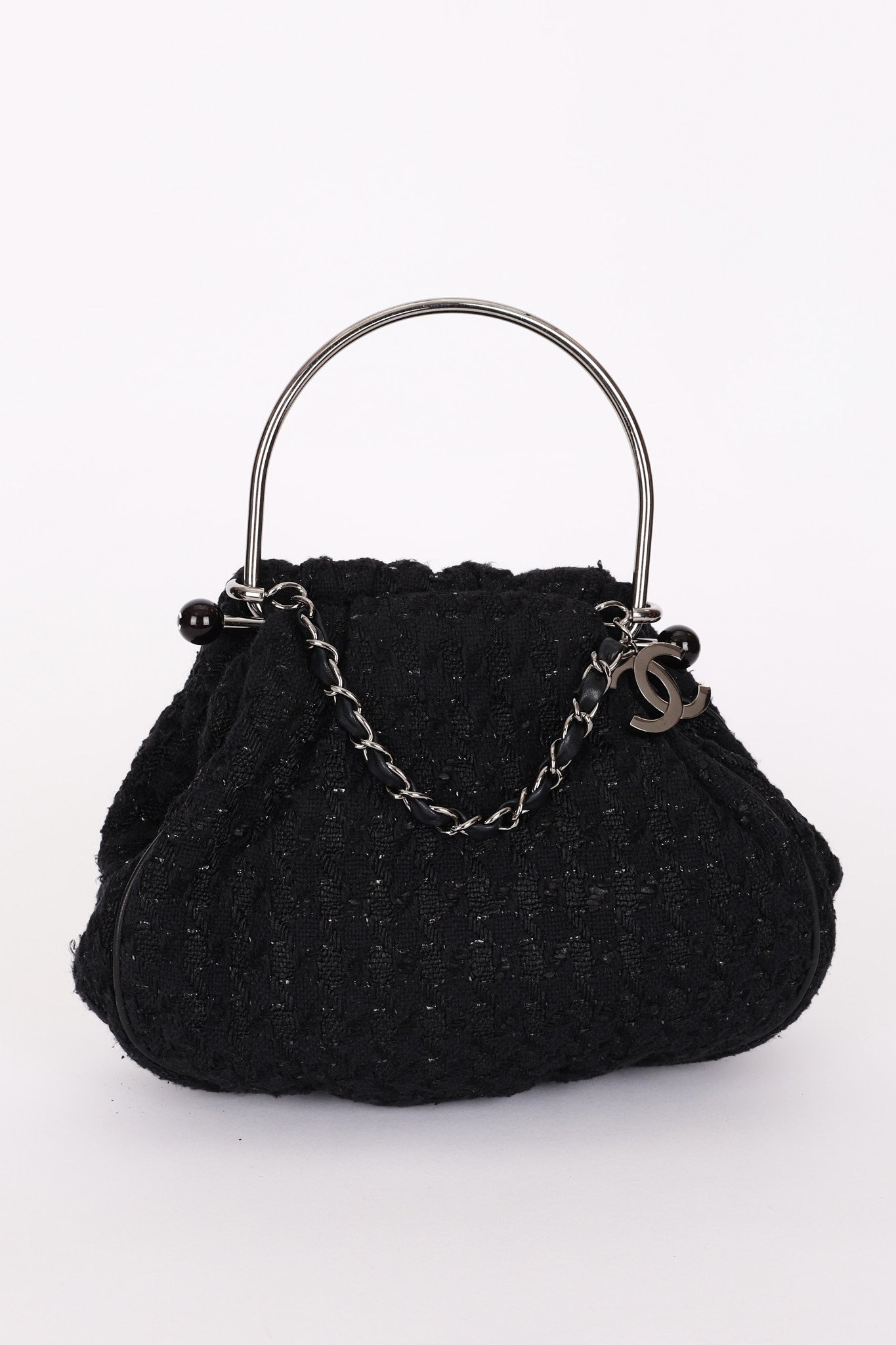 Chanel Tweed Boucle Knitting Bag SHW
