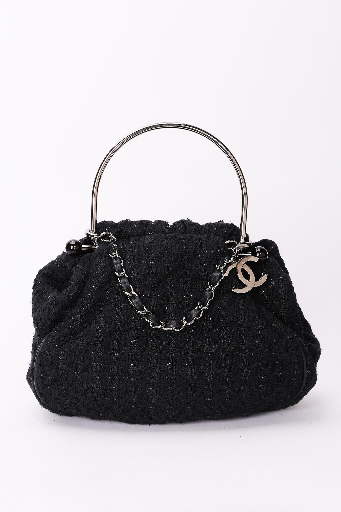 Chanel Tweed Boucle Knitting Bag 2005 SHW