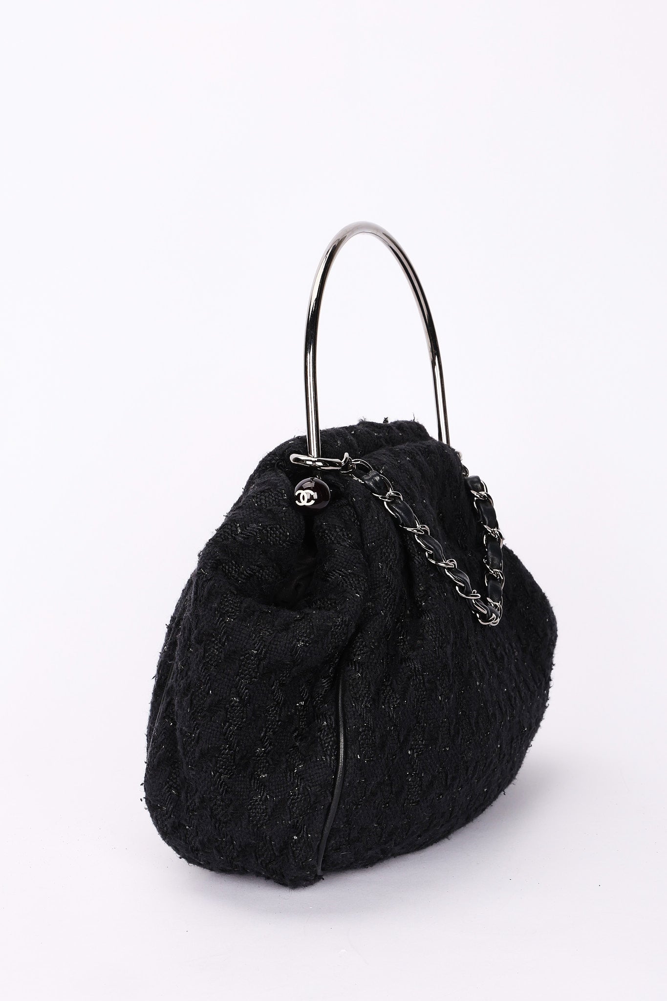 Chanel Tweed Boucle Knitting Bag 2005 SHW