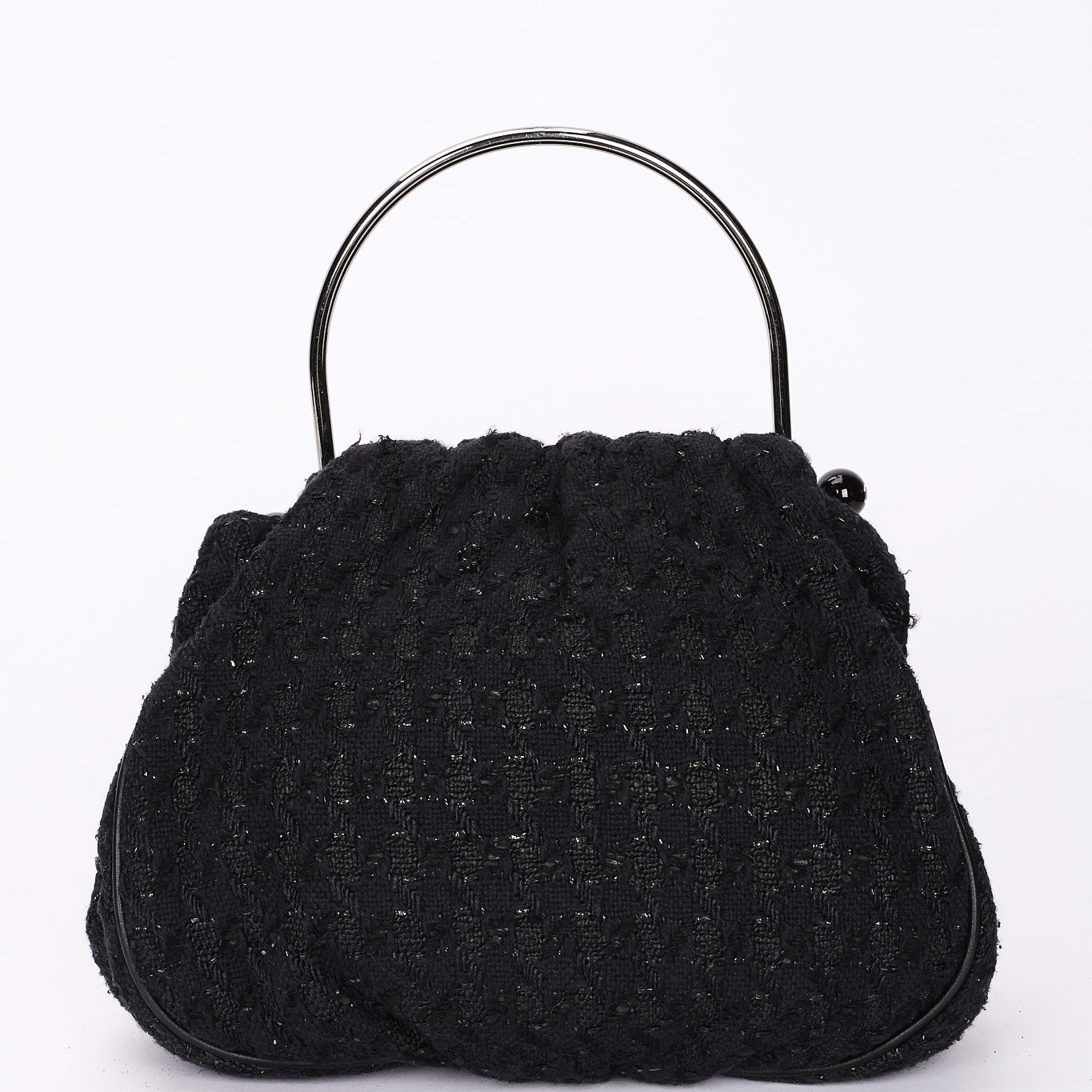 Chanel Tweed Boucle Knitting Bag 2005 SHW
