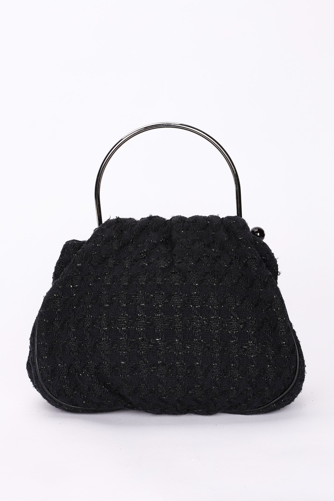 Chanel Tweed Boucle Knitting Bag 2005 SHW