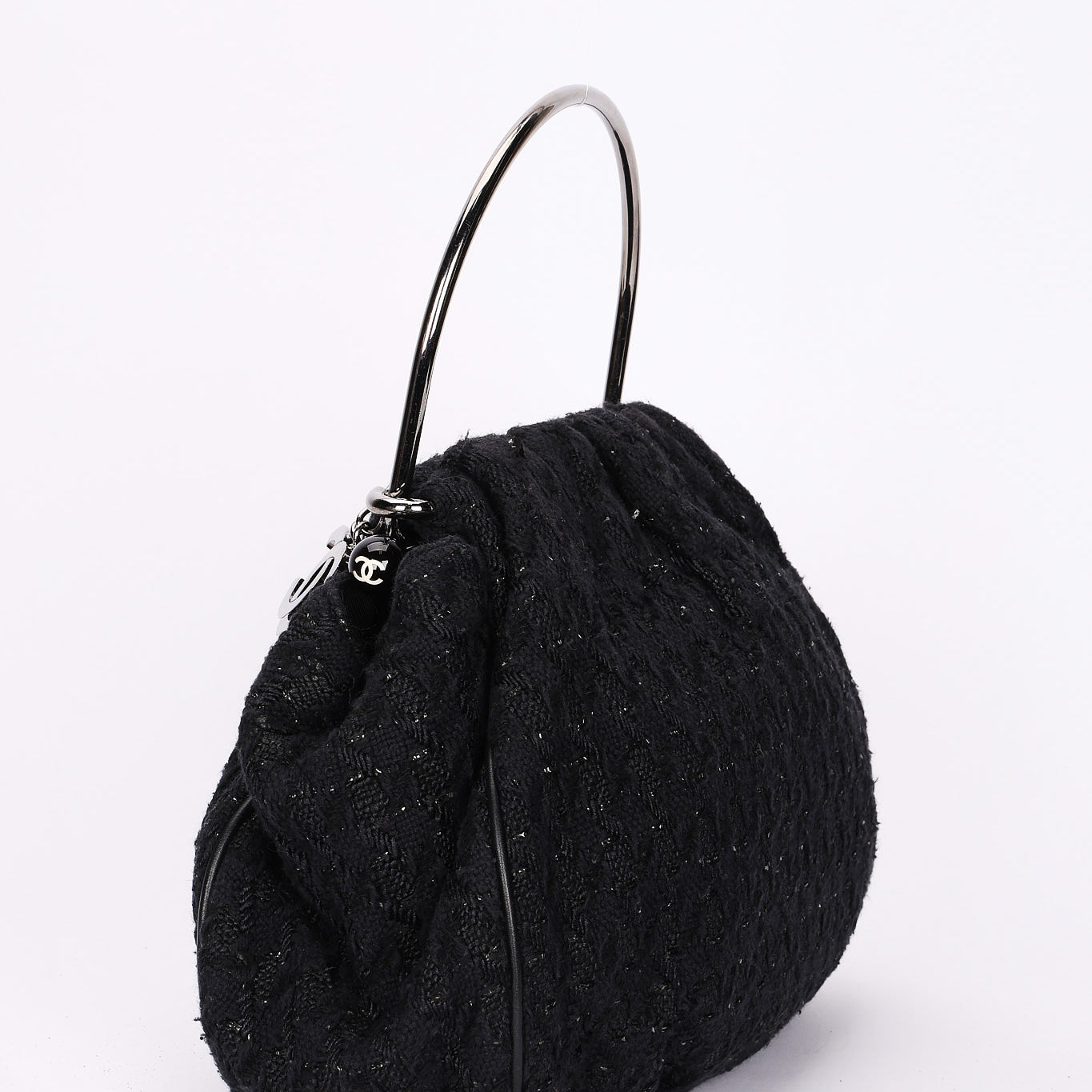 Chanel Tweed Boucle Knitting Bag 2005 SHW