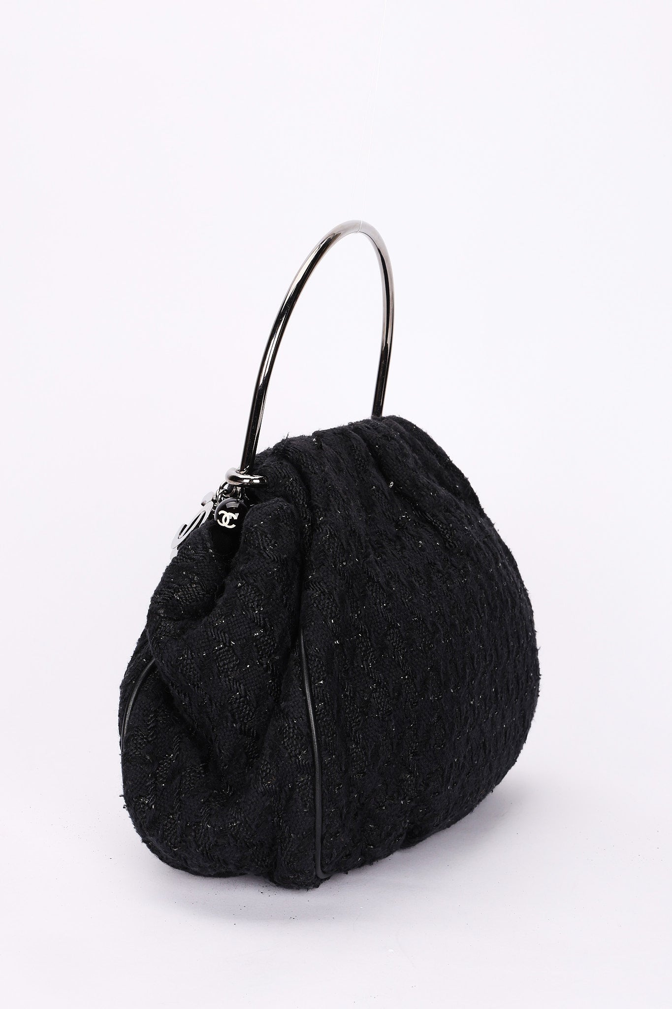 Chanel Tweed Boucle Knitting Bag 2005 SHW