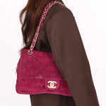 Chanel Easy Flap Plum Microsuede 2014 BGHW